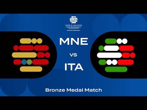 Bronze Medal Match | Montenegro vs Italy | World Aquatics Men's U18 Water Polo Championships 2024