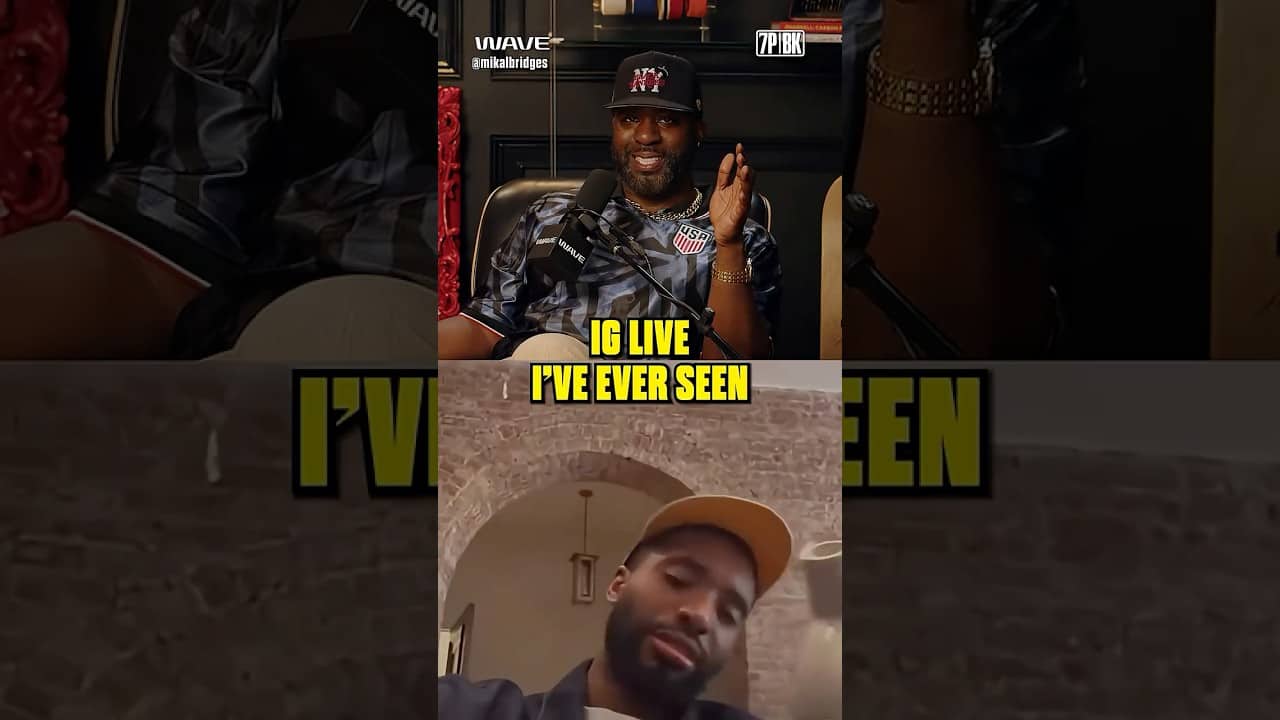 Mikal Bridges HILARIOUS IG Live Reaction 🤣