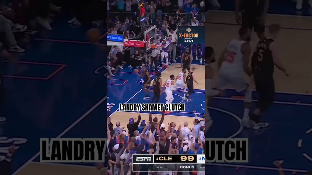 landry shamet was there when we needed him 😤 #nba #nyknicks #nbaplayoffs #landryshamet