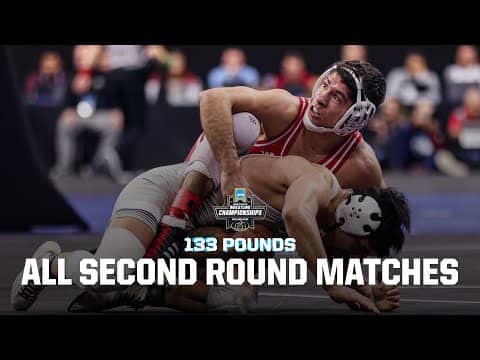Complete 133 pound second round 2025 NCAA wrestling championships