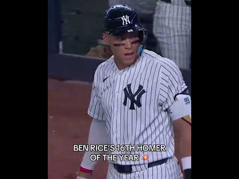 Ben Rice ties Aaron Judge for the Yankees HR lead with No. 16! 😮‍💨
