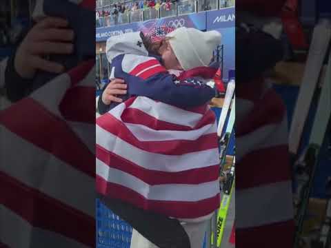 Ryan Cochran-Siegle celebrating with those close to him 🥹