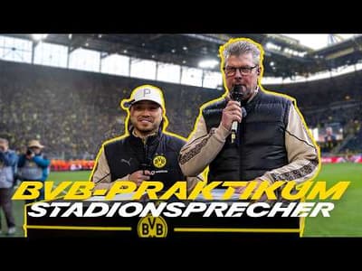 INTERN announces the starting XI in front of 80,000 fans! 🤯 | BVB Stadium Announcer Internship