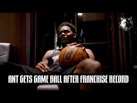 Inside Locker Room: Ant Gets Game Ball After Breaking 30-Point Franchise Record 👏