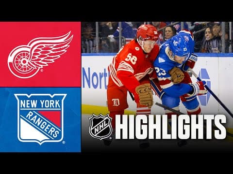 NHL Highlights | Red Wings vs. Rangers | November 16, 2025