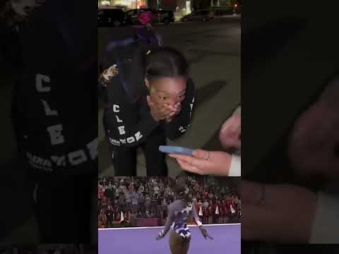 When Brie Clark saw Simone Biles commented on a video of her performing 😂❤️ (via @clemsongym/TT)