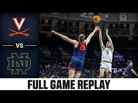 Virginia vs. Notre Dame Full Game Replay | 2025-26 ACC Men's Basketball