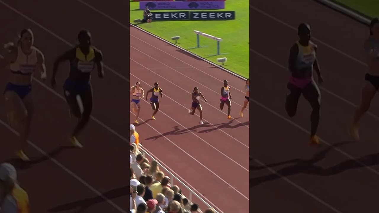WORLD CHAMP, Melissa Jefferson-Wooden standing on business in Stockholm with 10.85 😤 #DiamondLeague