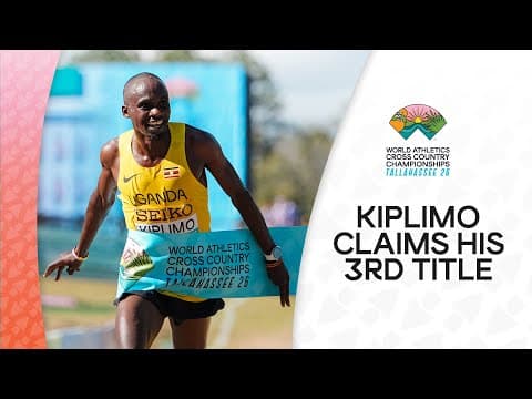Jacob Kiplimo storms to third consecutive title | World Cross Country Championships Tallahassee 26