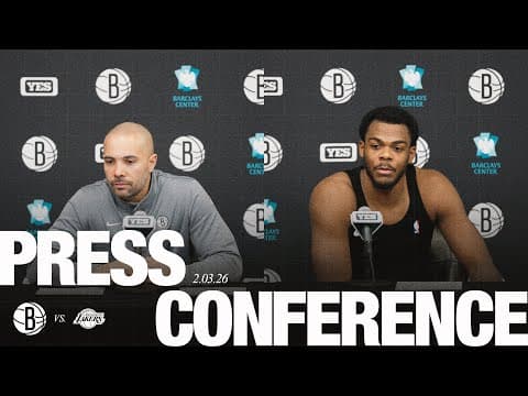 Jordi Fernández and Day'Ron Sharpe Postgame Press Conference vs. Los Angeles Lakers