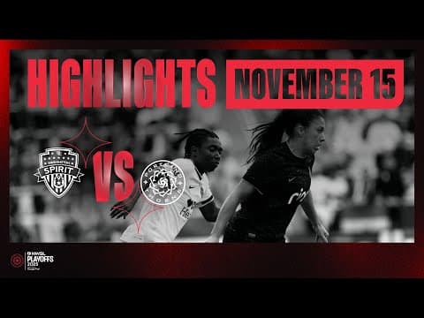 FULL HIGHLIGHTS | Spirit vs Thorns Semifinal