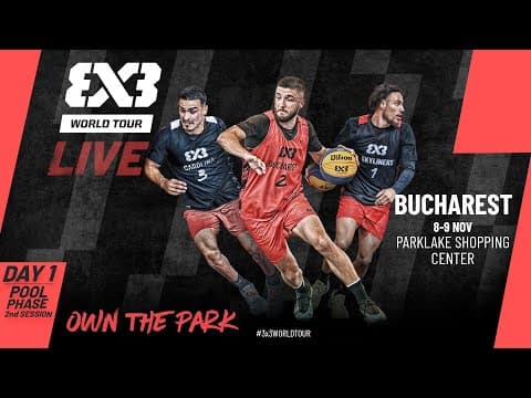 LIVE 🔴 FIBA #3x3WorldTour Bucharest 2025 | Pool Phase - Session 2 | #3x3Basketball