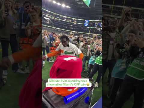 Michael Irvin is having a good time celebrating 🤣