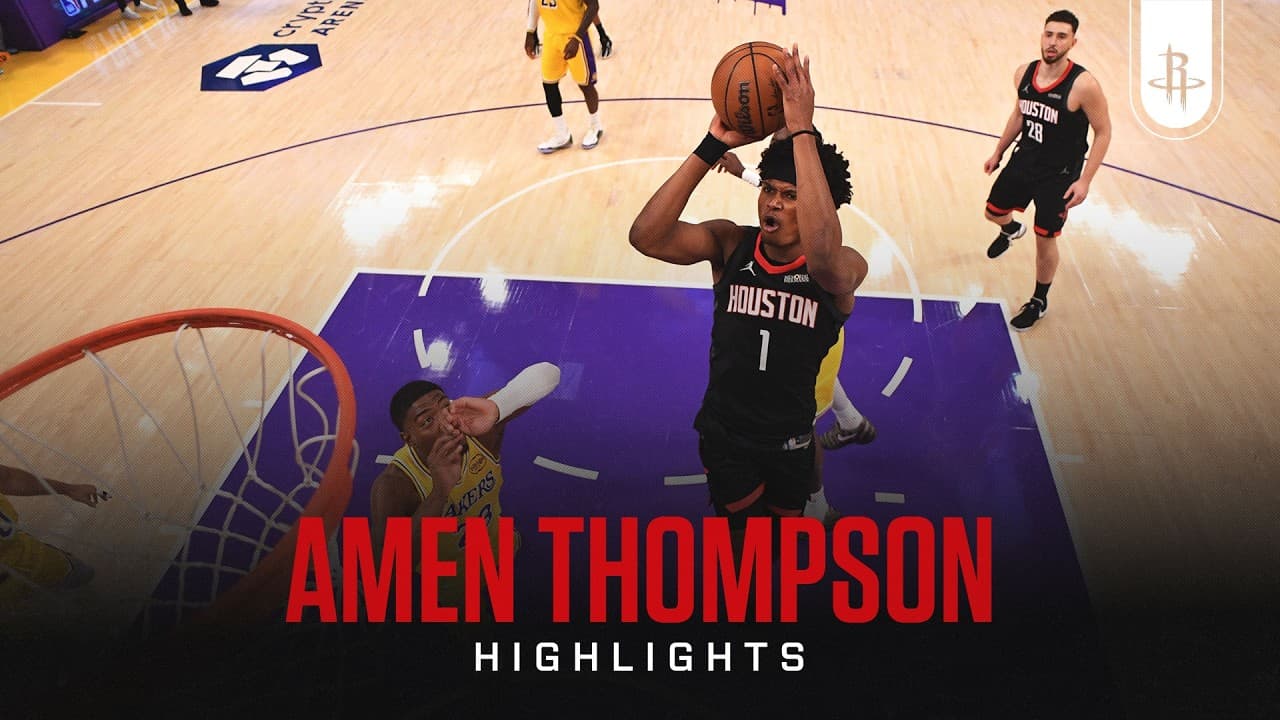 Amen Thompson (17 points) Highlights vs. Los Angeles Lakers