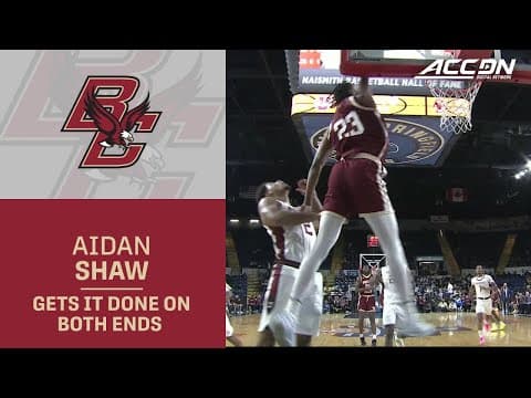 Boston College's Aidan Shaw Gets It Done On Both Ends
