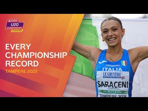 EVERY Championship Record from Tampere 2025 | U20 Championships