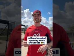 College Baseball Opening Week Shoutouts 🔥🗣️