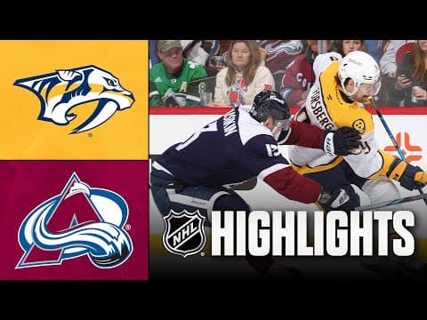 Predators vs. Avalanche | NHL Highlights | January 16, 2026