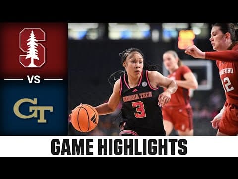 Stanford vs. Georgia Tech Highlights | 2025-26 ACC Women's Basketball