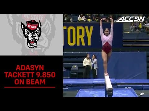 NC State's Adasyn Tackett Takes 1st On  Beam With 9.850 | 2026 ACC Gymnastics