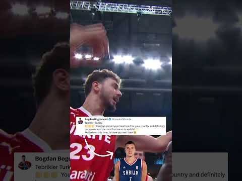 🇷🇸 Bogdanovic showing respect to Türkiye after their special run 🇹🇷👏 #EuroBasket