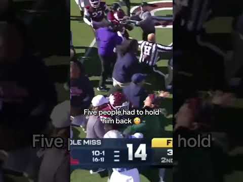 A scuffle broke out at the Egg Bowl 😳