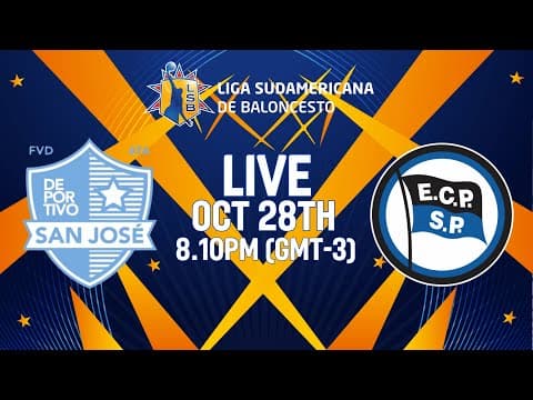 LIVE - San Jose v Pinheiros | Liga Sudamericana de Baloncesto FIBA 2025 | Group Phase