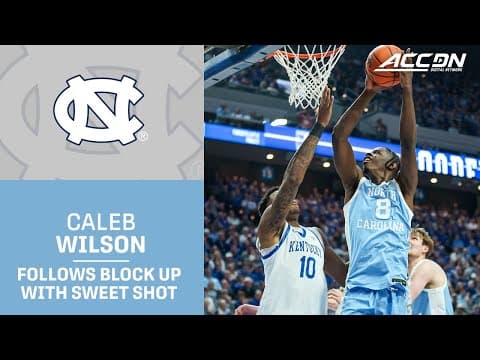 UNC's Caleb Wilson With The Block & Sweet Spinning Shot