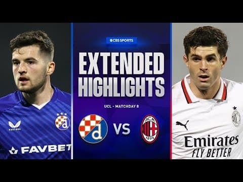 Dinamo Zagreb vs. AC Milan: Extended Highlights | UCL League Phase MD 8 | CBS Sports Golazo