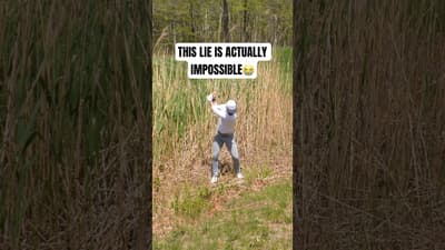 NFL Kicker vs. an Impossible Golf Lie #golf #golfswing #football #eagles