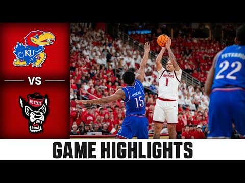 Kansas vs. NC State Game Highlights | 2025-26 ACC Men's Basketball