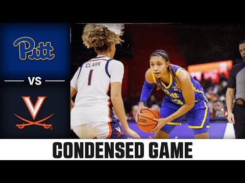 Pitt vs. Virginia Condensed Game | 2025-26 ACC Women's Basketball