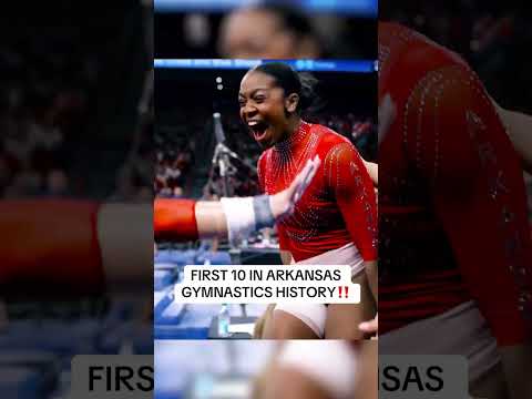 MORGAN PRICE MAKES HISTORY FOR THE RAZORBACKS 🤯 (via @razorbackgym/IG)