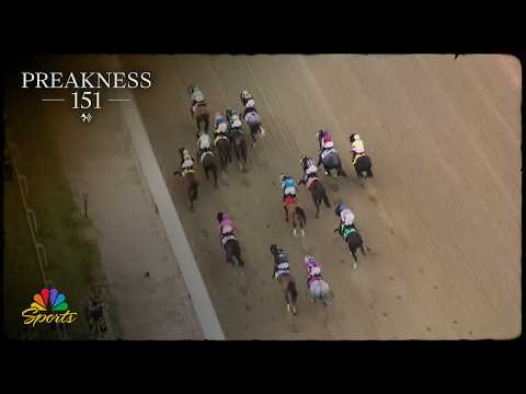 Overhead view of Napoleon Solo's surge to win the 151st Preakness Stakes | NBC Sports