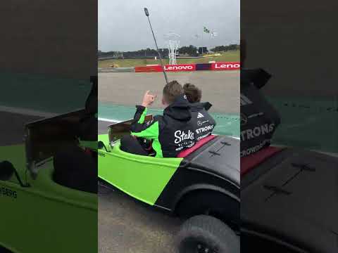 Give ‘em anything with four wheels and they’ll race it 😂 #F1 #RedBullRacing