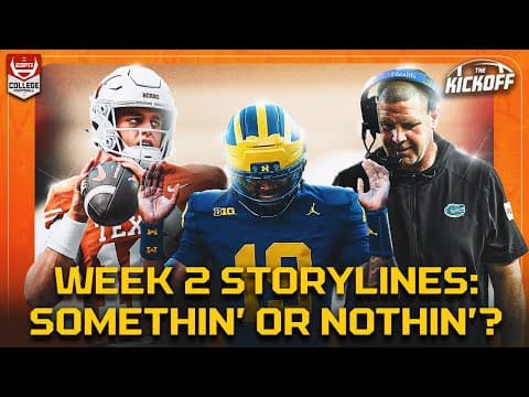 🚨 Florida Spirals, Arch Shines + CFP chaos gets underway! | The Kickoff  🏈