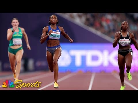 Melissa Jefferson-Wooden scorches 200m heat, takes big step towards double at worlds | NBC Sports