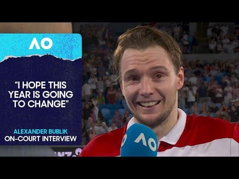 Alexander Bublik On-Court Interview | Australian Open 2026 First Round