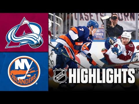 Avalanche vs. Islanders | NHL Highlights | December 04, 2025