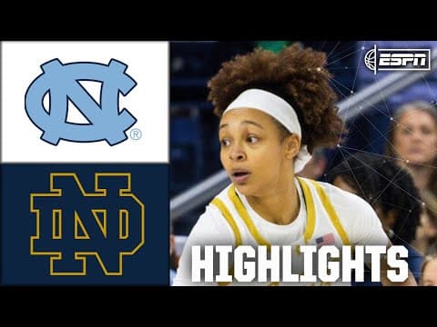 North Carolina Tar Heels vs. Notre Dame Fighting Irish | Full Game Highlights | ESPN CBB