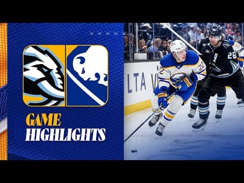 Isak Rosen Scores Two | Buffalo Sabres Loss To Utah Mammoth | Game highlights