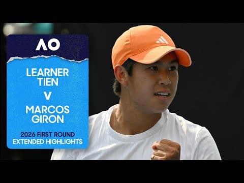Learner Tien v Marcos Giron Extended Highlights | Australian Open 2026 First Round