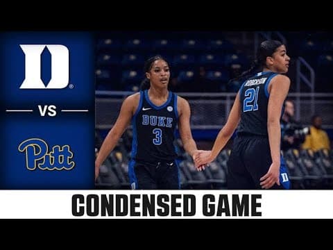 Duke vs. Pitt Condensed Game | 2025-26 ACC Women's Basketball