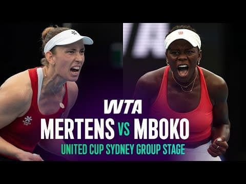 Elise Mertens vs  Victoria Mboko | 2026 United Cup Sydney Group Stage | WTA Match Highlights