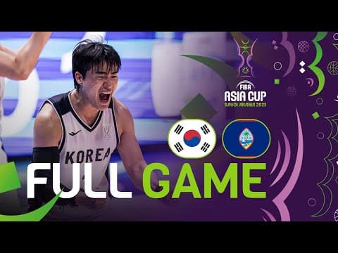 Qualif. To Quarter-Finals | Korea v Guam | Full Basketball Game | FIBA Asia Cup 2025