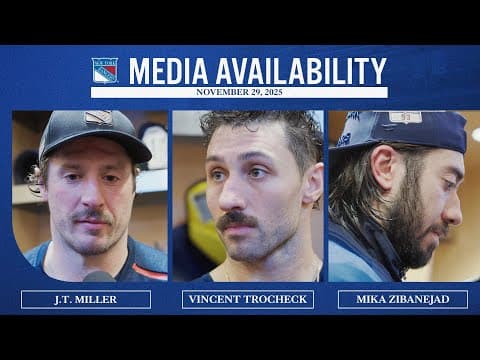 NYR vs TBL: J.T. Miller, V. Trocheck & M. Zibanejad Postgame Media Availability | Nov. 29, 2025