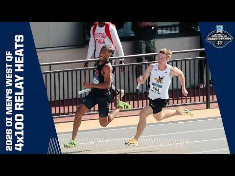 Every men's 4x100 meter relay heat from the 2026 NCAA DI West First Round track & field meet