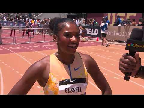 American Record Holder Masai Russell Dominates Loaded Women's 100m Hurdles in 12.26 | LA Grand Prix