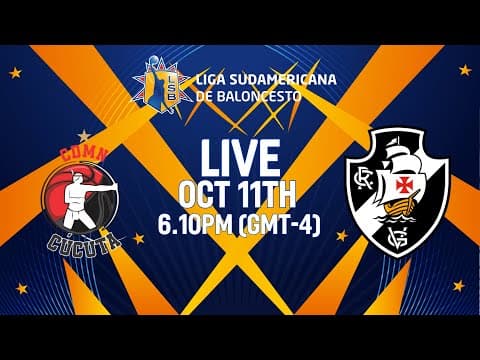 LIVE - Motilones v Vasco da Gama | Liga Sudamericana de Baloncesto FIBA 2025  | Group Phase