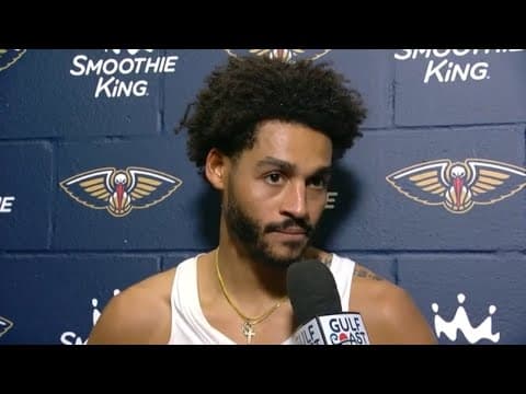 Jordan Poole on crowd energy, Derik Queen | Pelicans-Mavericks Postgame Interview 12/22/25